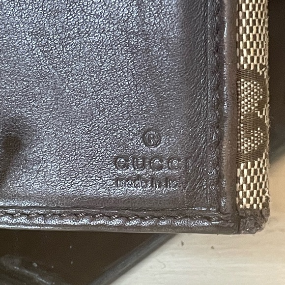 Gucci Canvas and Brown Leather Long Wallet - Picture 7 of 13